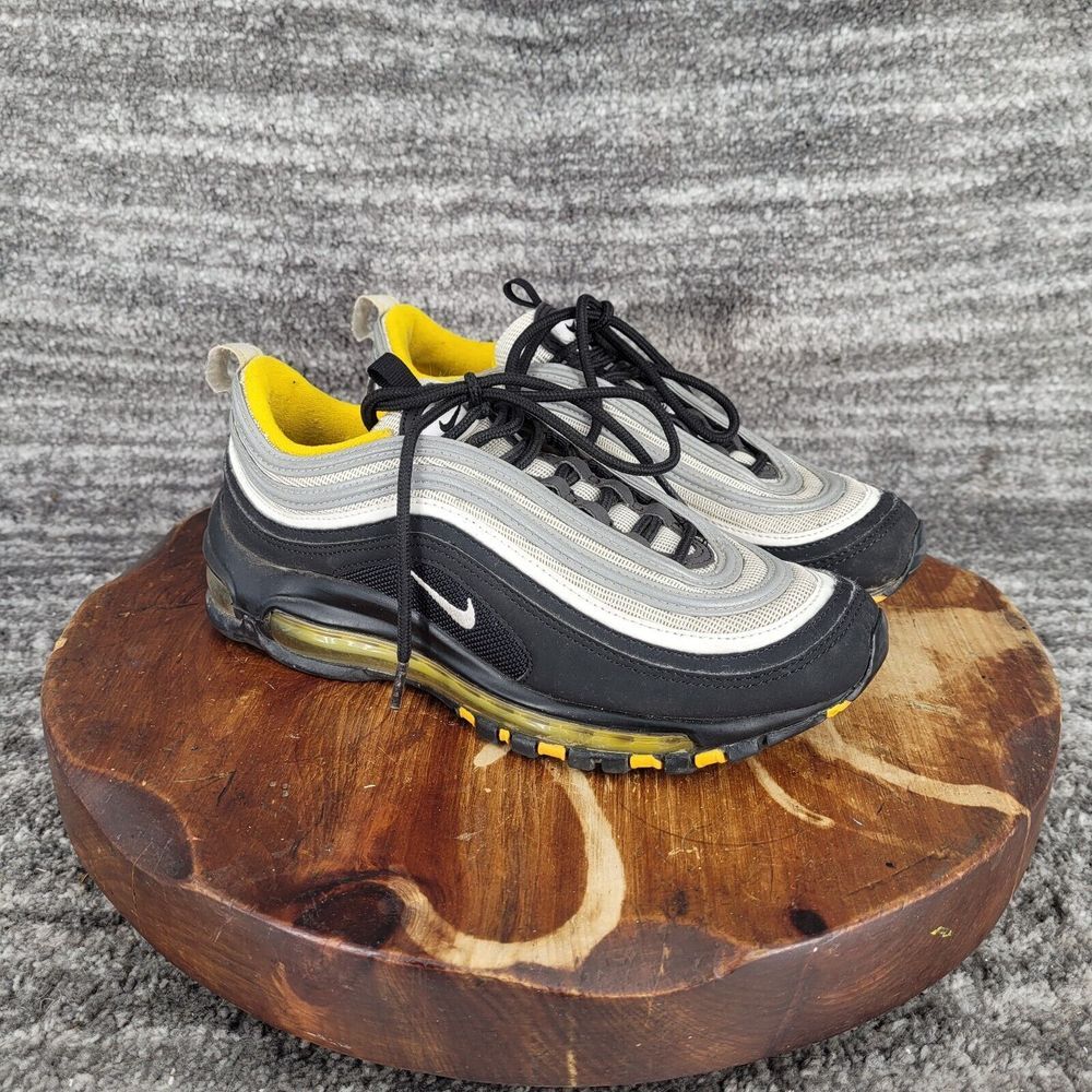 Nike Air Max 97 Black Yellow‎ GS Armadillo 921522-005 Youth 5Y Womens 6.5